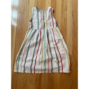 Ace &‎ Jig Girls Sleeveless Multi Color Stripe Woven Dress Size 4Y